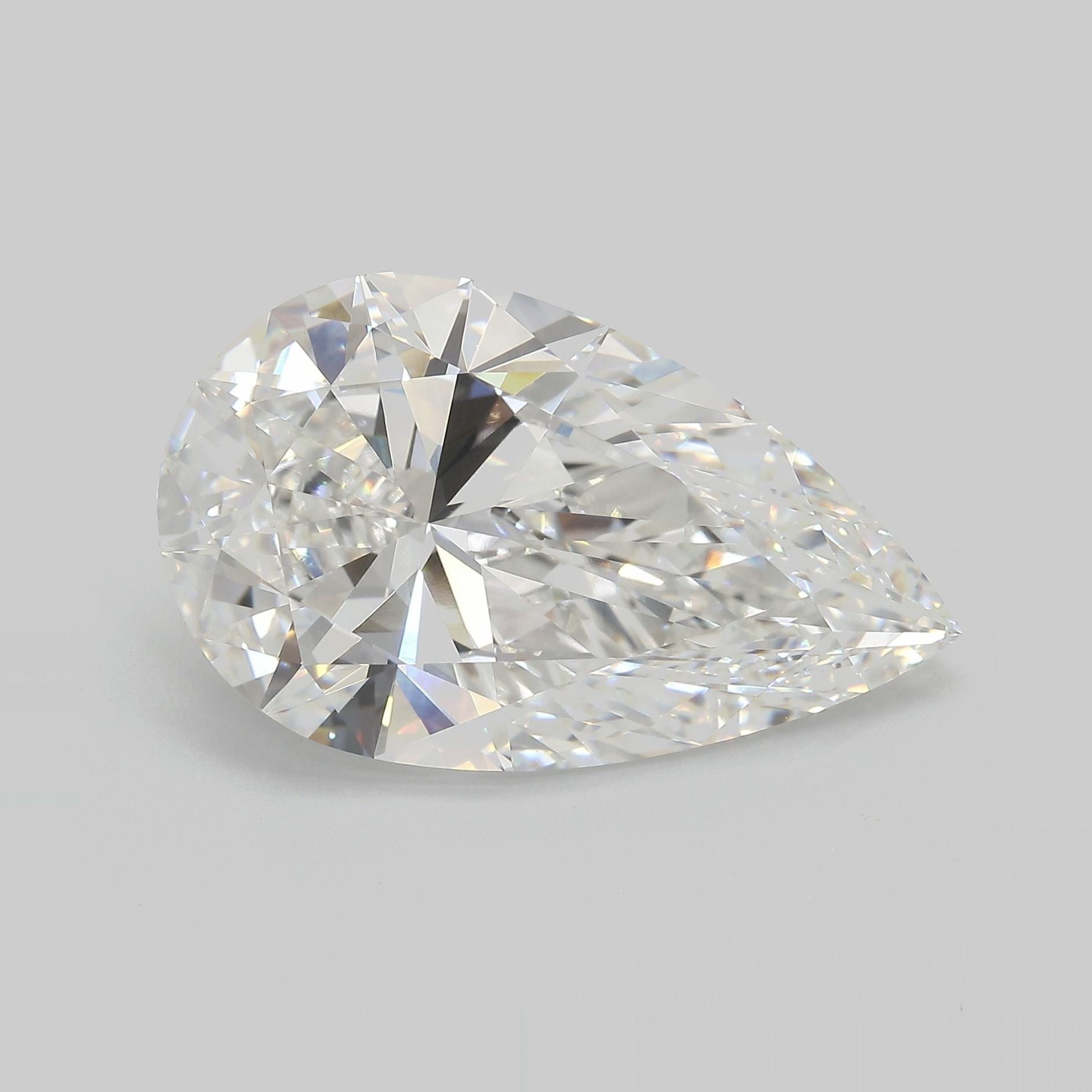 14.44 Carat F-VVS2 Pear Lab Diamond