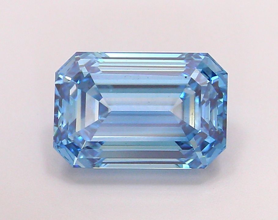 5.1 Carat Emerald Cut Fancy Blue