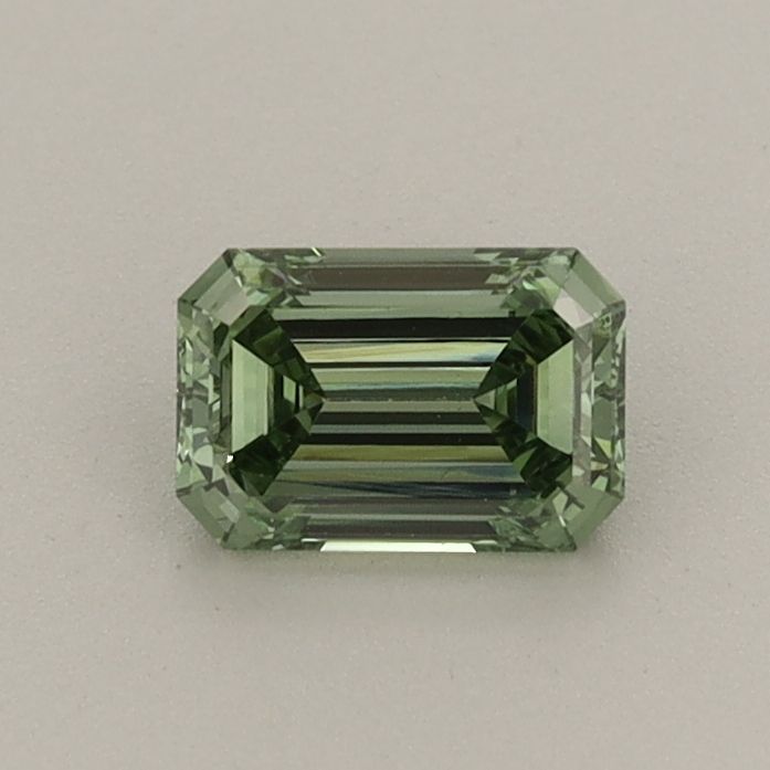 0.50 Carat Emerald Cut Fancy Green