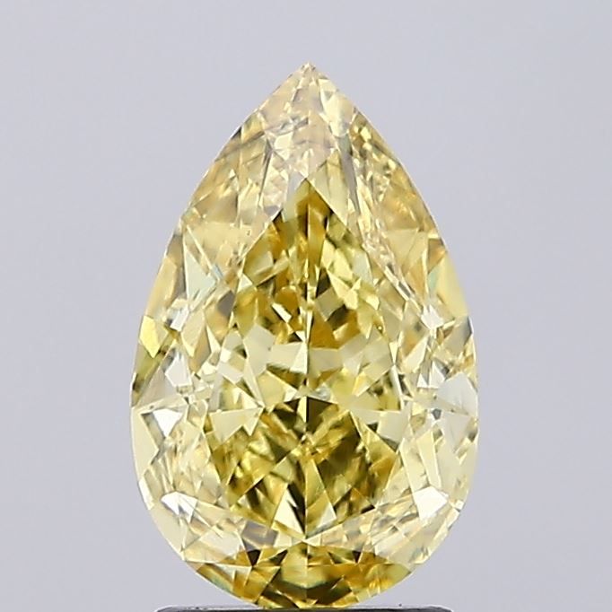 2.42 Carat Pear Cut Fancy Yellow