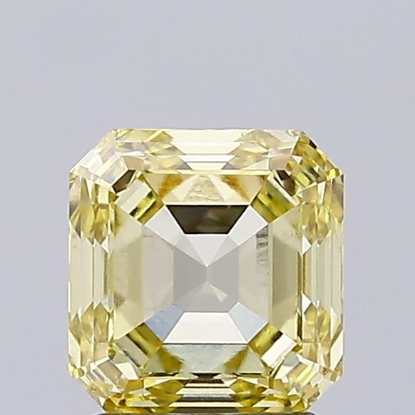 2.01 Carat Asscher Cut Fancy Yellow