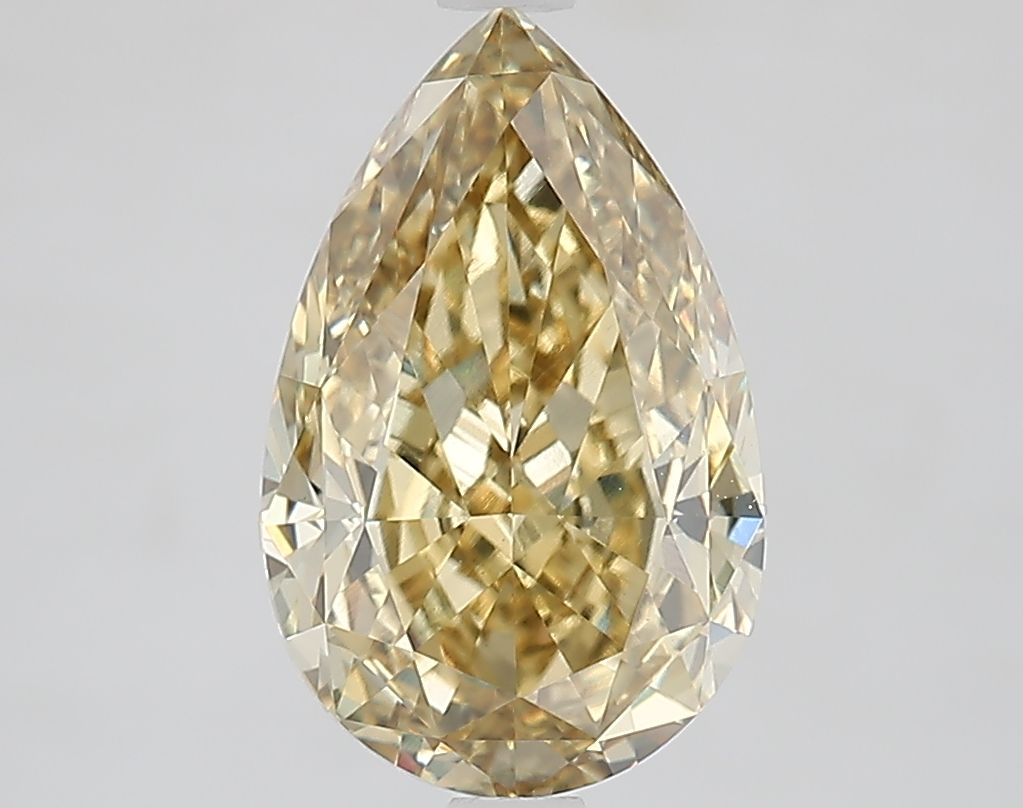 3.32 Carat Pear Cut Fancy Yellow