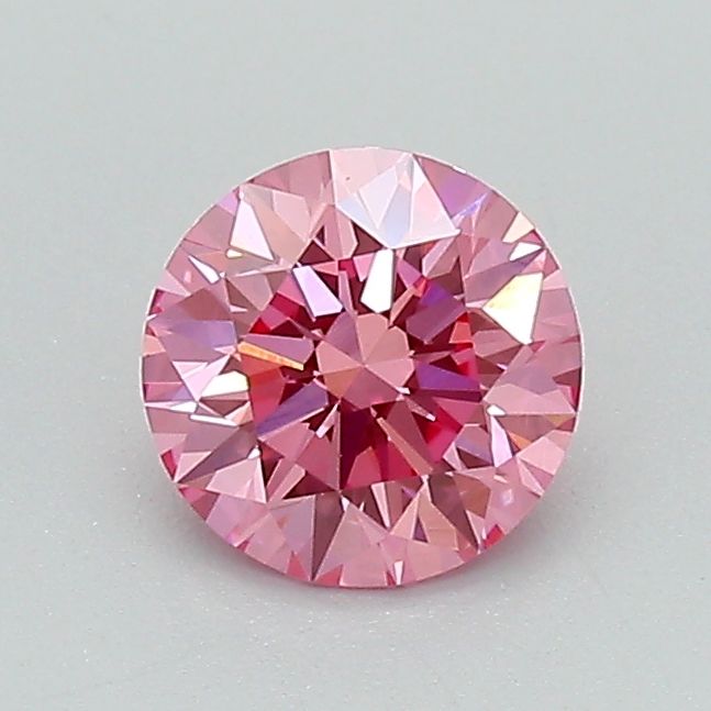 0.70 Carat Round Cut Fancy Pink