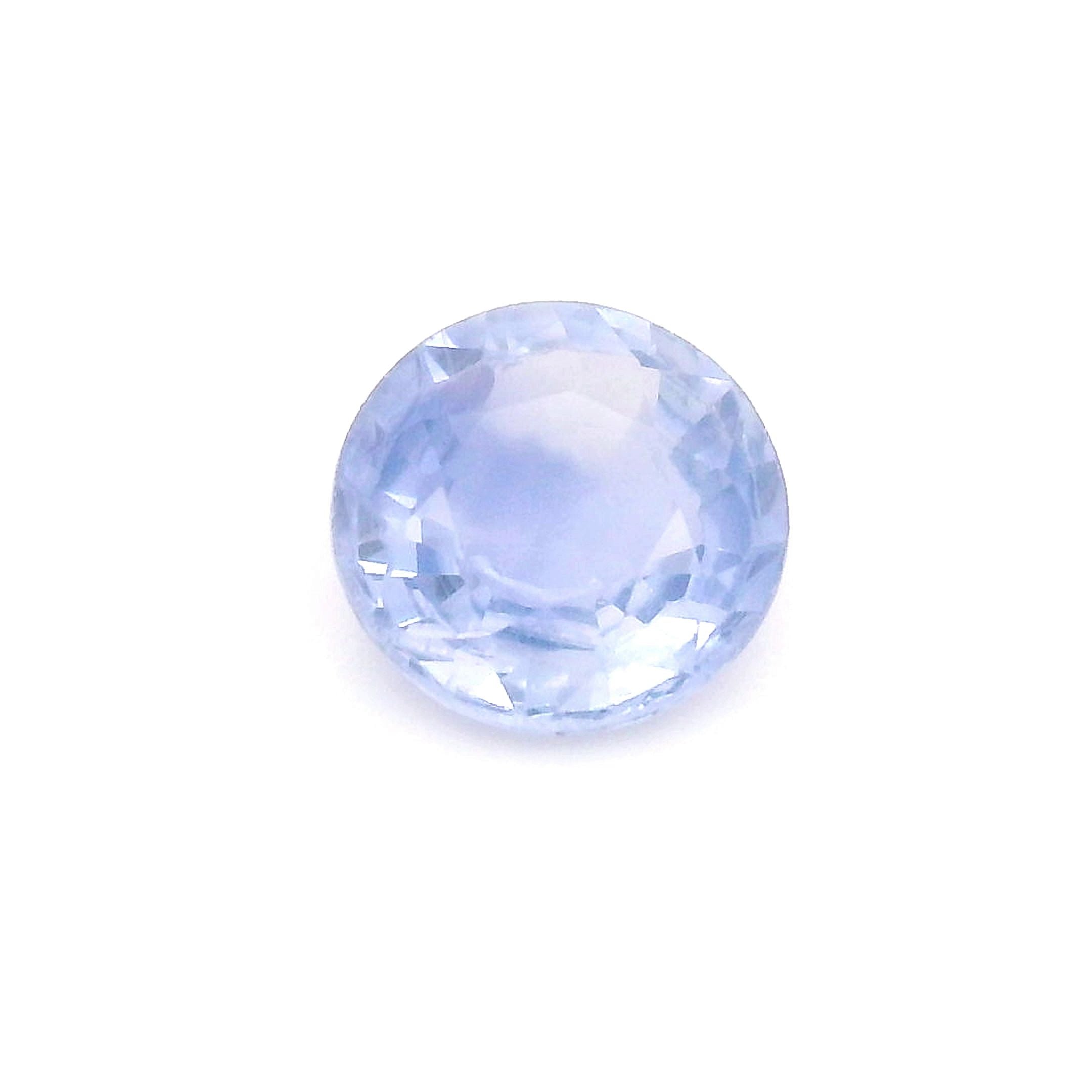 0.65 Carat Round Cut Blue Sapphire