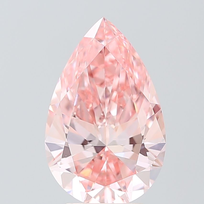 4.01 Carat Pear Cut Fancy Pink