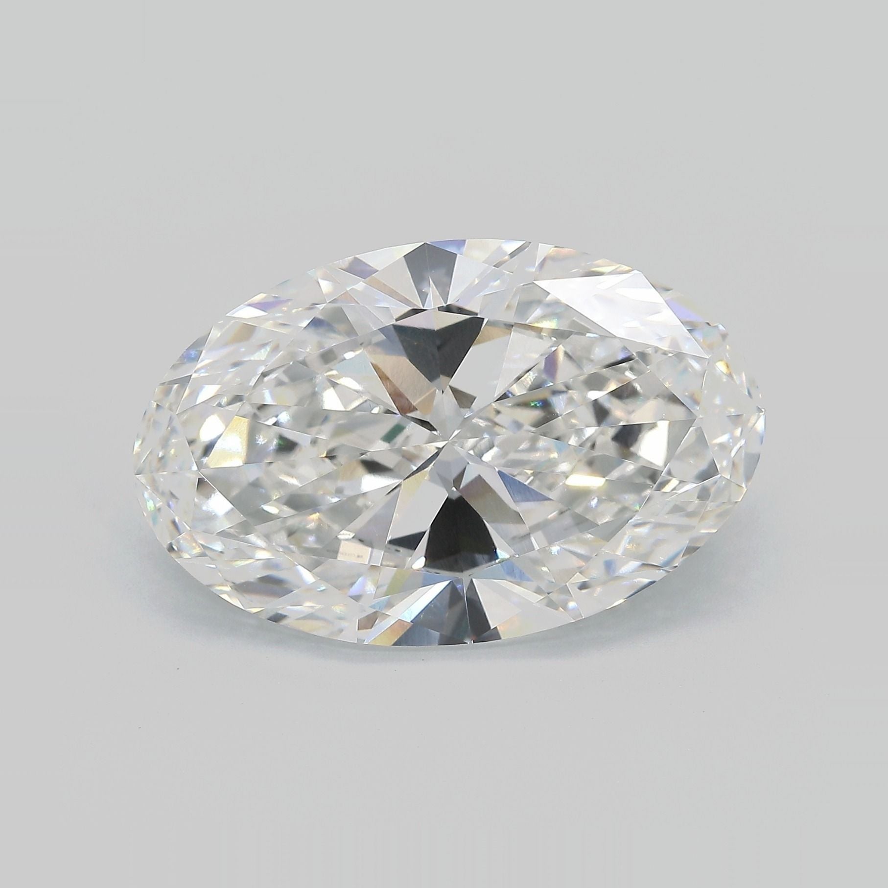 14.53 Carat F-VVS2 Oval Lab Diamond