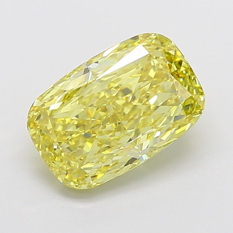 5.15 Carat Cushion Cut Fancy Yellow