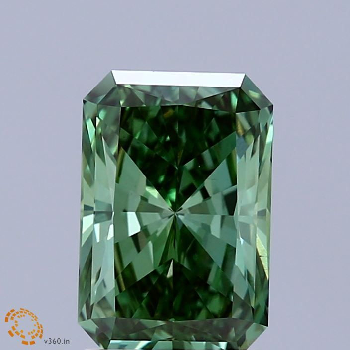 2.00 Carat Radiant Cut Fancy Green
