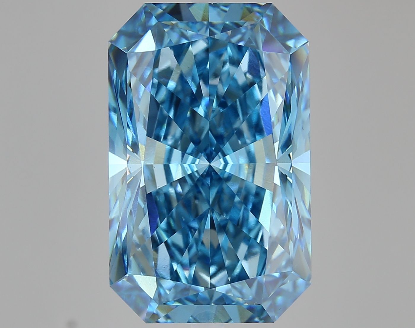 15.12 Carat Radiant Cut Fancy Blue