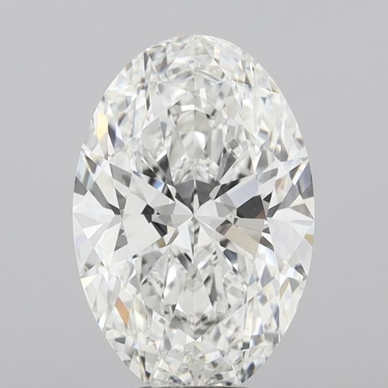 6.06 Carat F-VVS2 Oval Lab Diamond