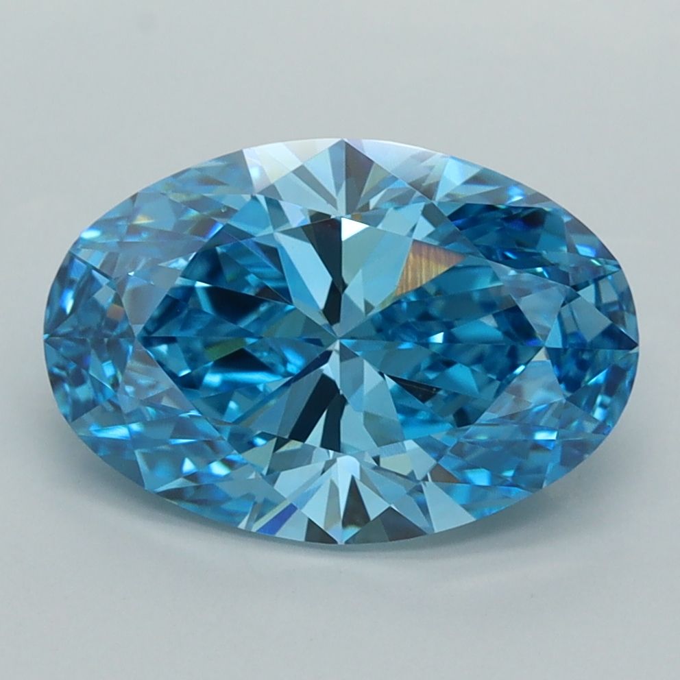 3.05 Carat Oval Cut Fancy Blue