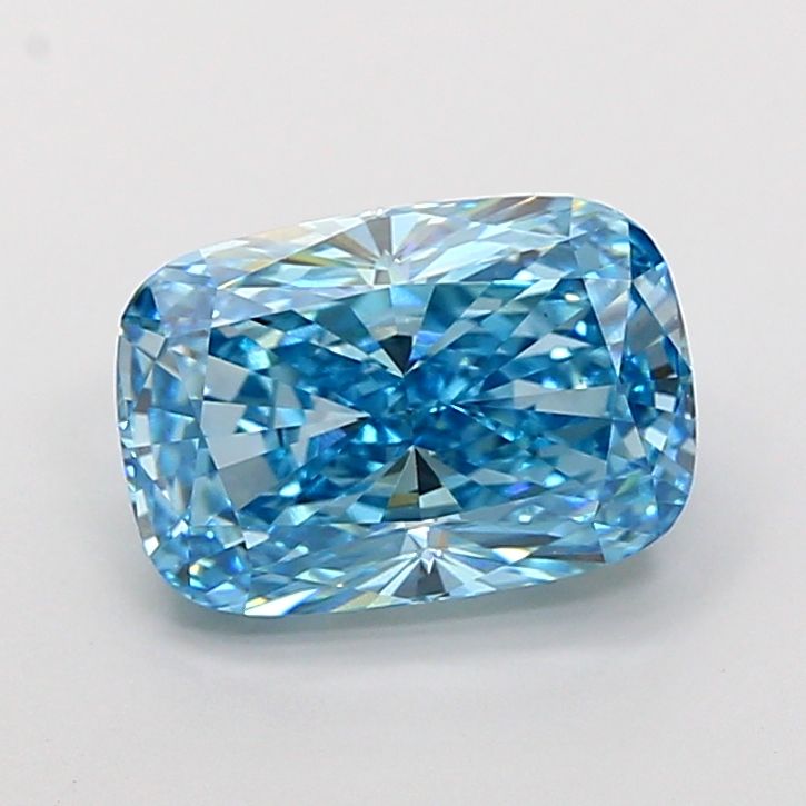 4.02 Carat Cushion Cut Fancy Blue