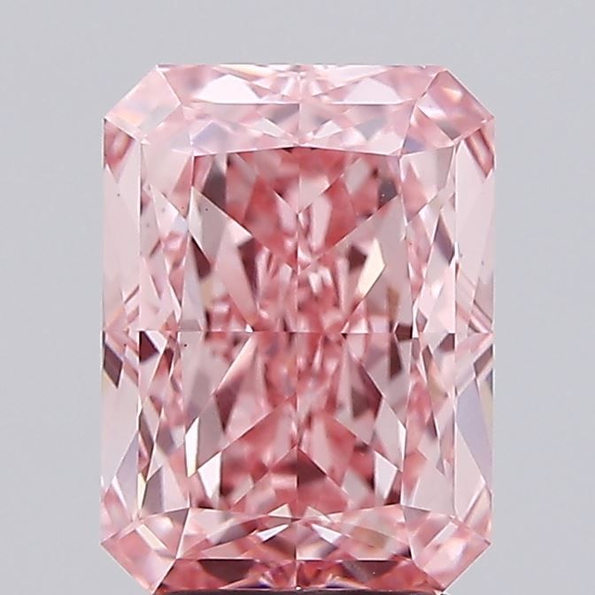 3.28 Carat Radiant Cut Fancy Pink