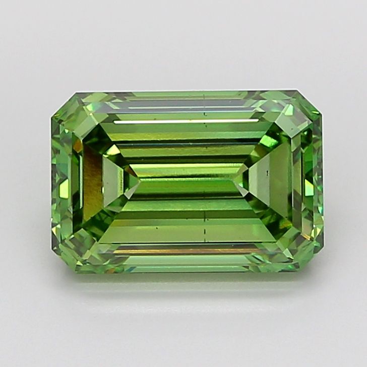 5.41 Carat Emerald Cut Fancy Green