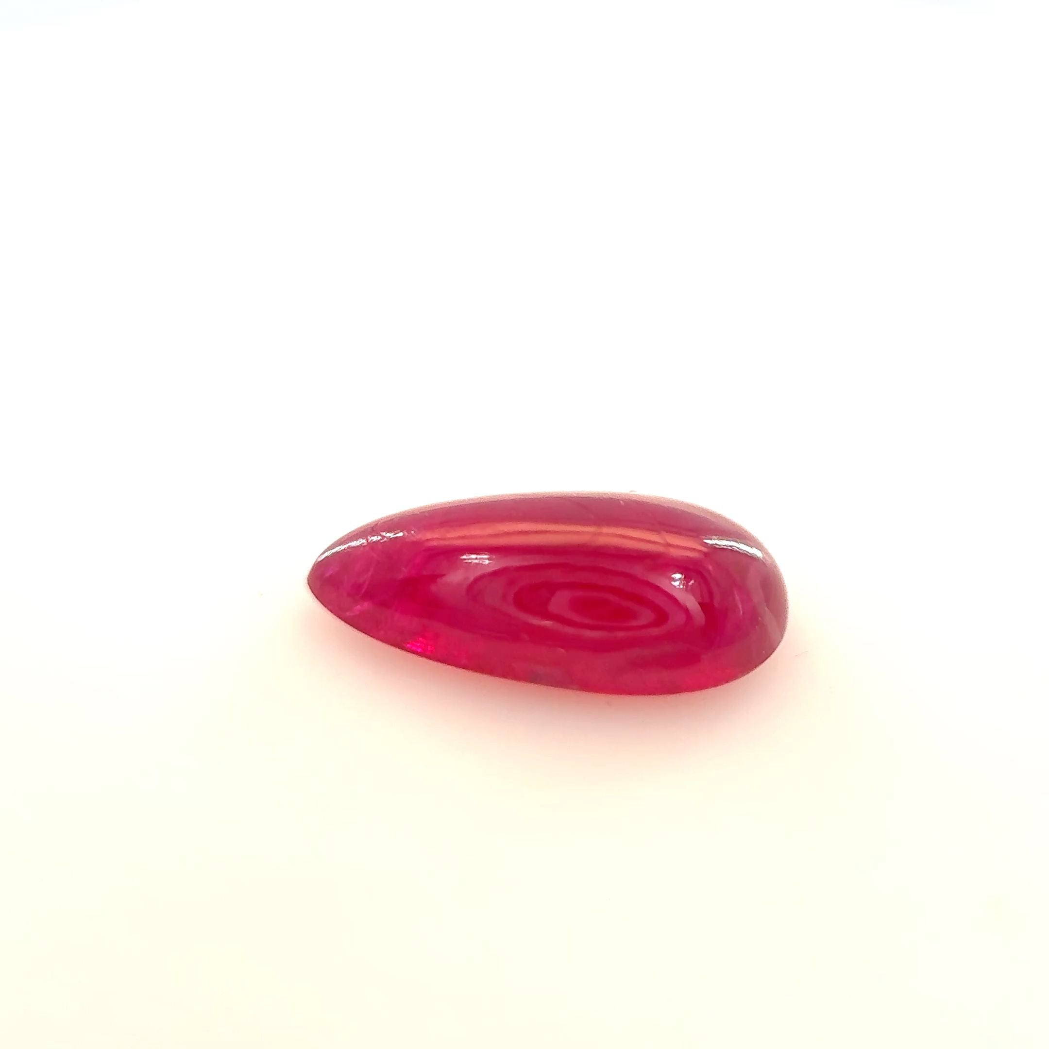 0.92 Carat Pear Cut Red Ruby