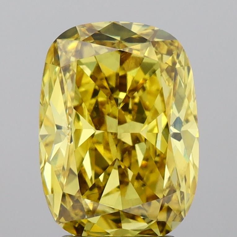2.41 Carat Cushion Cut Fancy Yellow