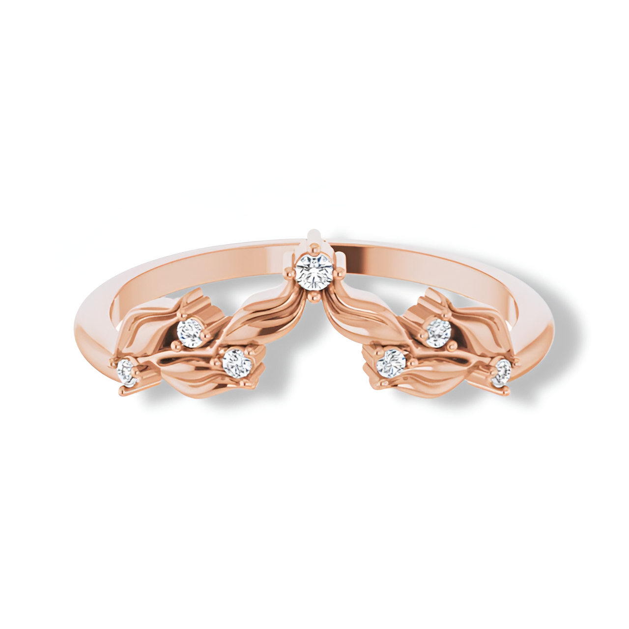 Round Diamond Curved Contour Band-VIRABYANI