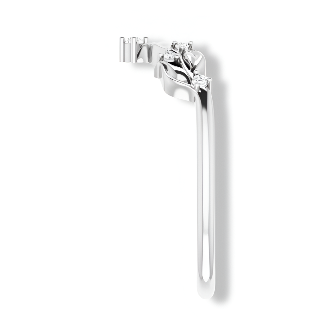 Round Diamond Curved Contour Band-VIRABYANI