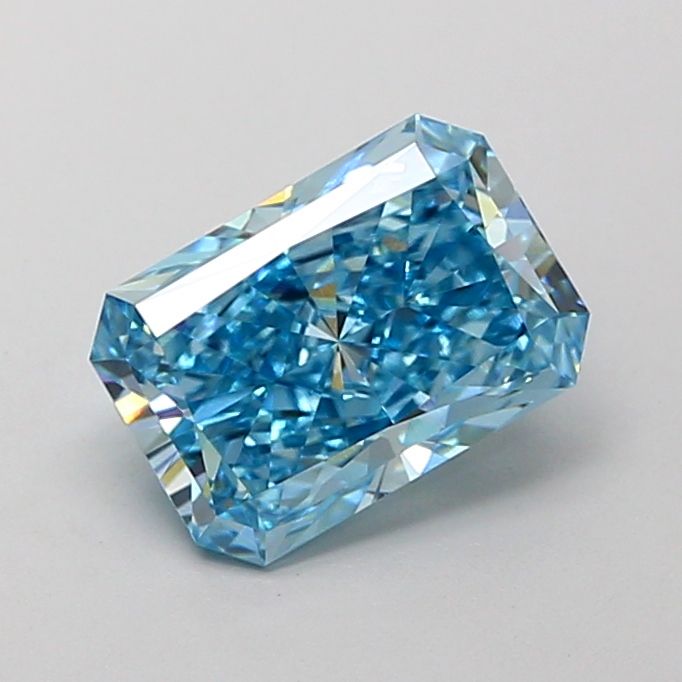 1.82 Carat Radiant Cut Fancy Blue