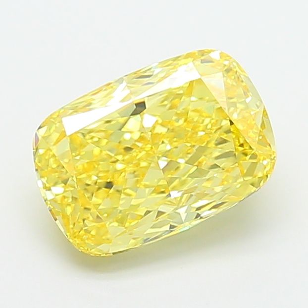 3.50 Carat Yellow VVS2 Cushion Lab Diamond