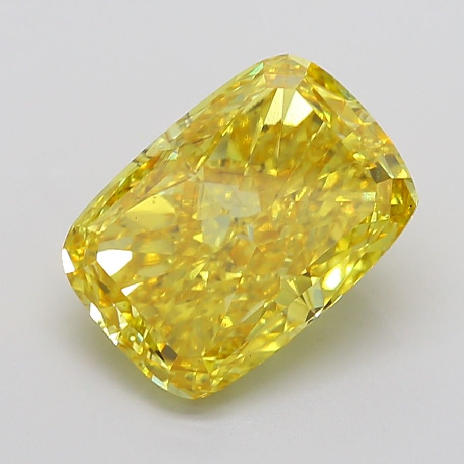 8.62 Carat Cushion Cut Fancy Yellow