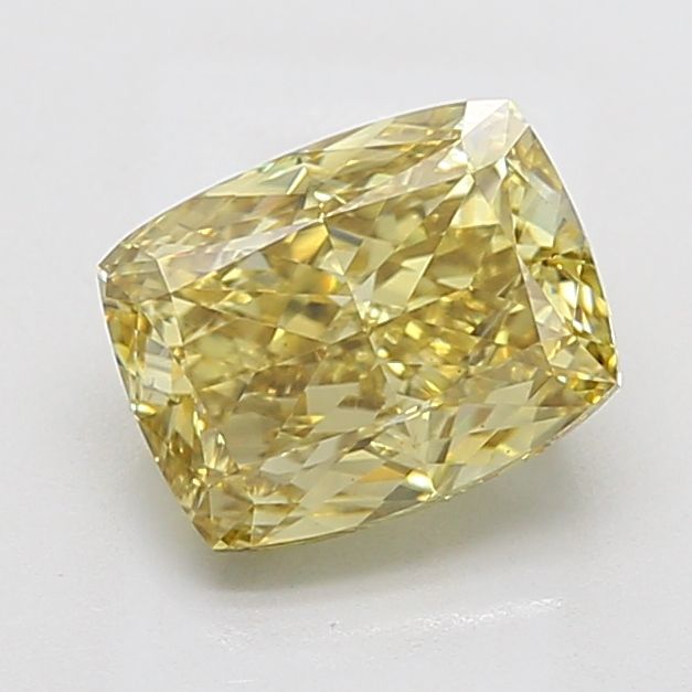 3.55 Carat Cushion Cut Fancy Yellow