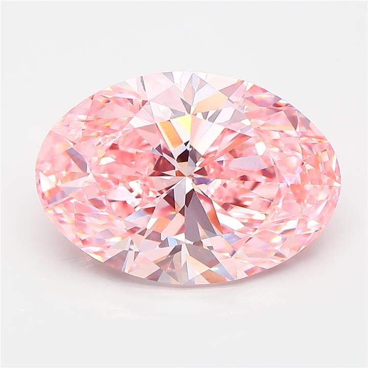 5.18 Carat Oval Cut Fancy Pink