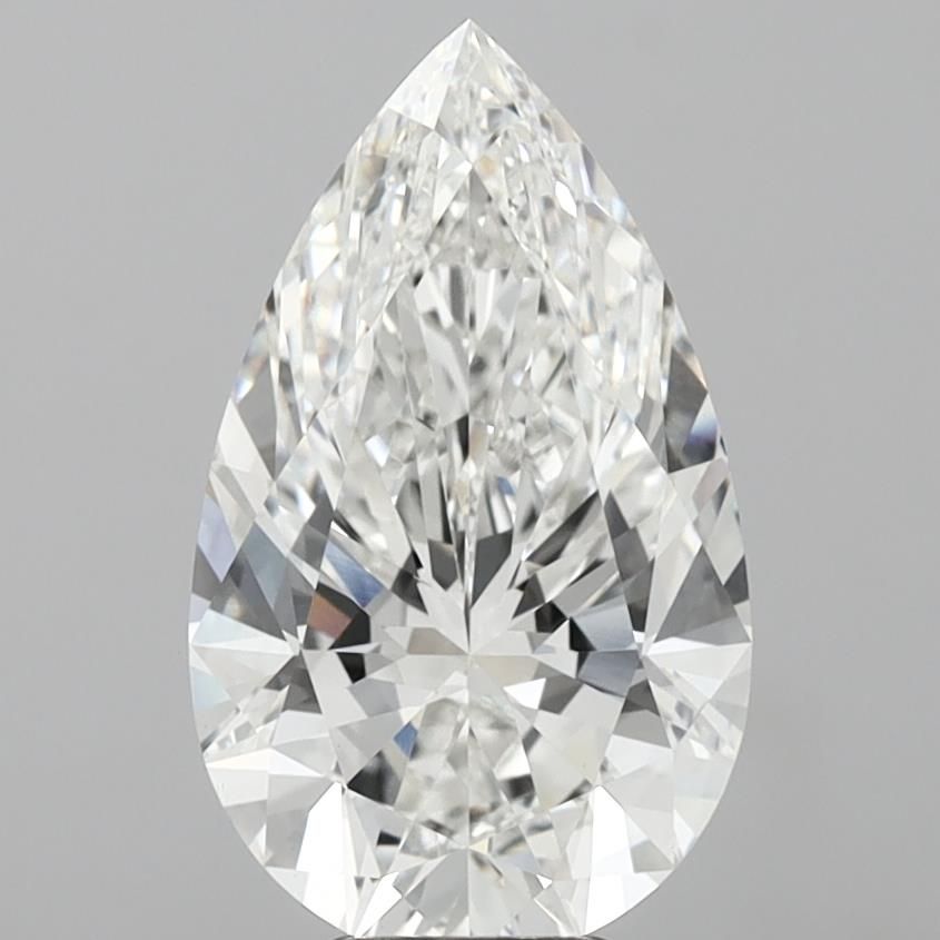7.20 Carat F VVS2 Pear Lab Diamond