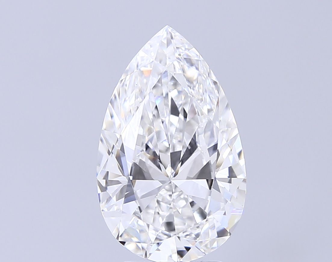 4.00 Carat E-VVS2 Pear Lab Diamond