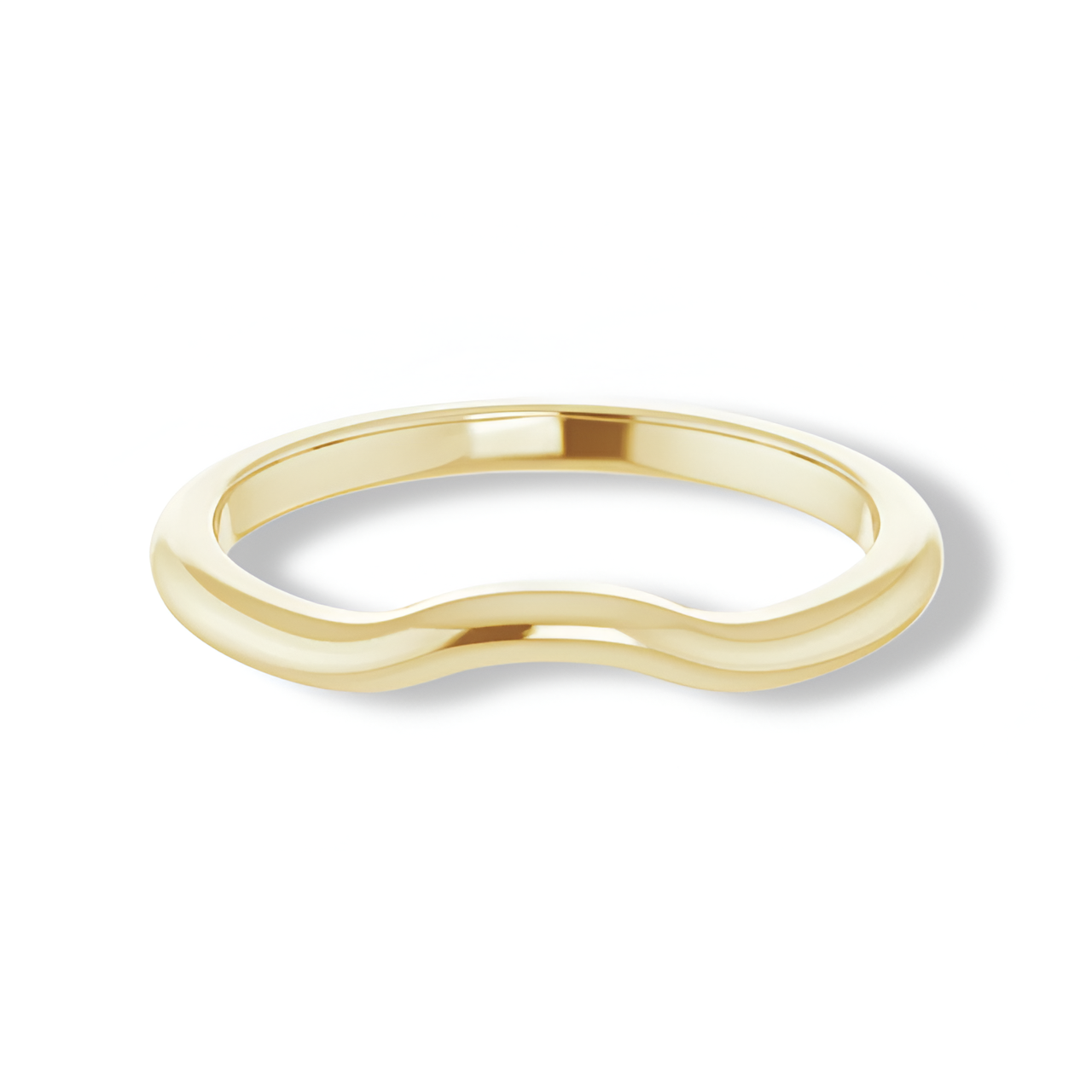 Solid Gold Curve Band