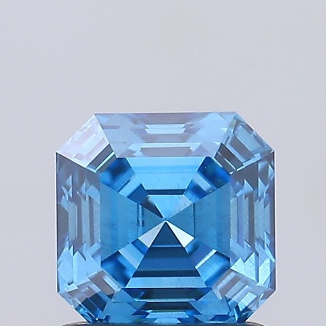 1.05 Carat Asscher Cut Fancy Blue
