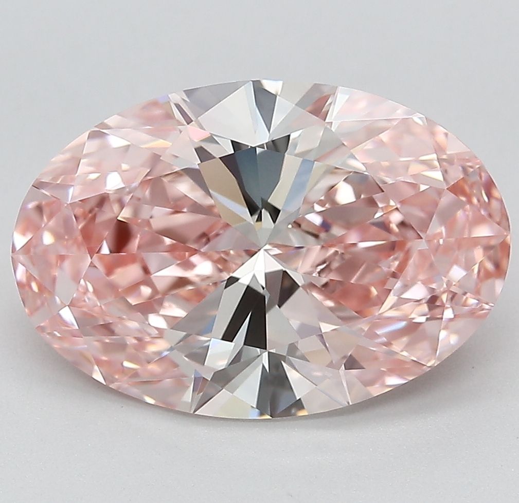 3.82 Carat Oval Cut Fancy Pink