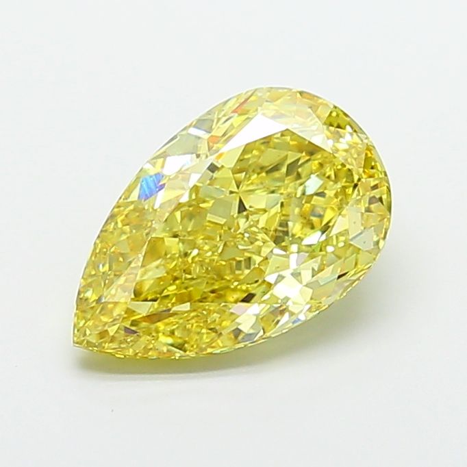 6.02 Carat Pear Cut Fancy Yellow