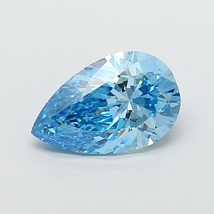 4.04 Carat Pear Cut Fancy Blue