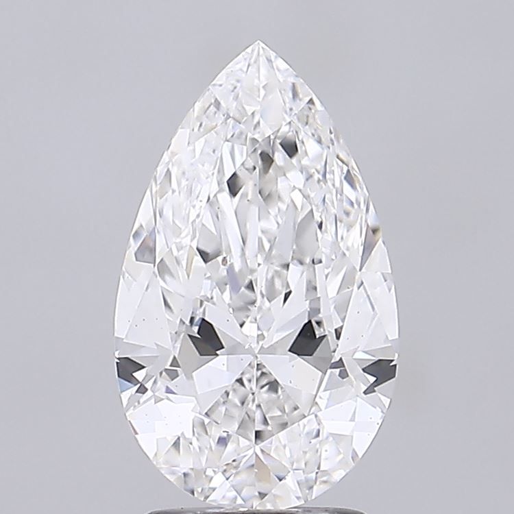 3.00 Carat F-SI1 Pear Lab Diamond