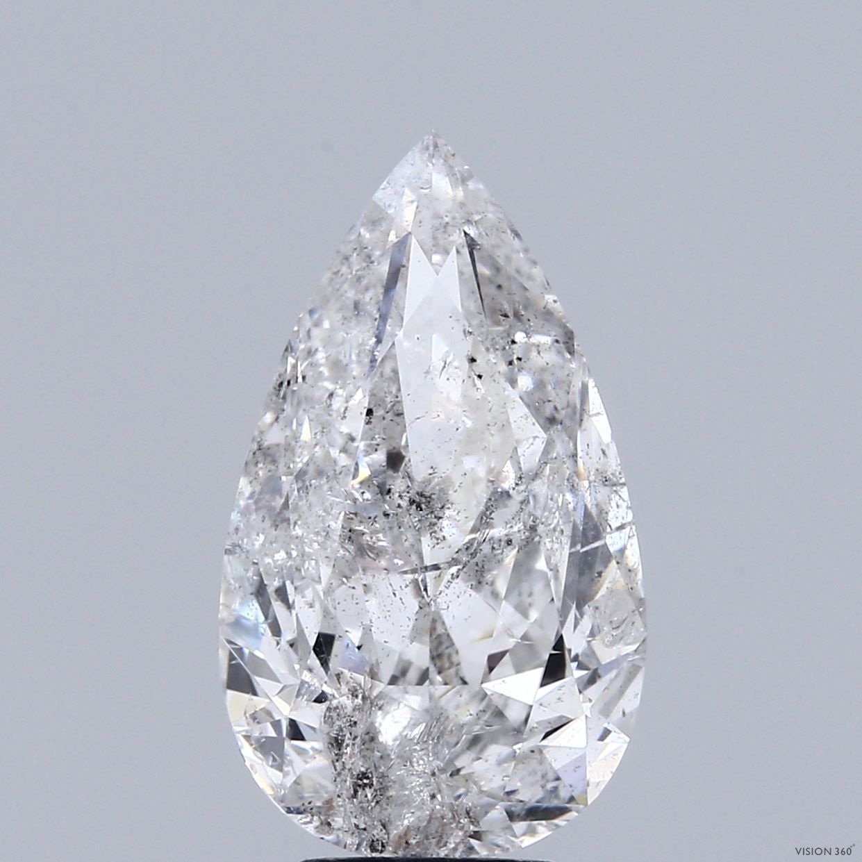 5.01 Carat G-I1 Pear Cut Diamond