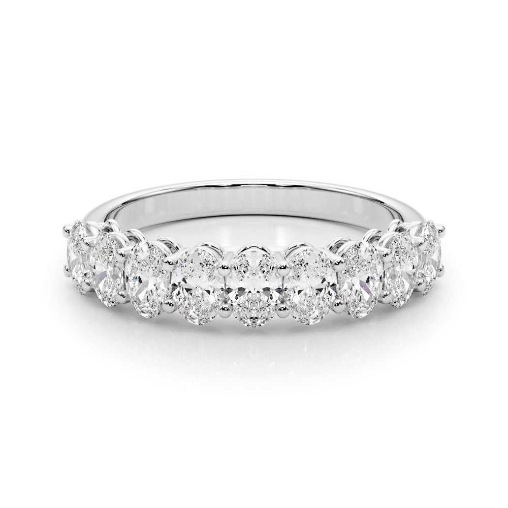 Nine Stone 2.0 ct. Oval Diamond Anniversary Ring-VIRABYANI