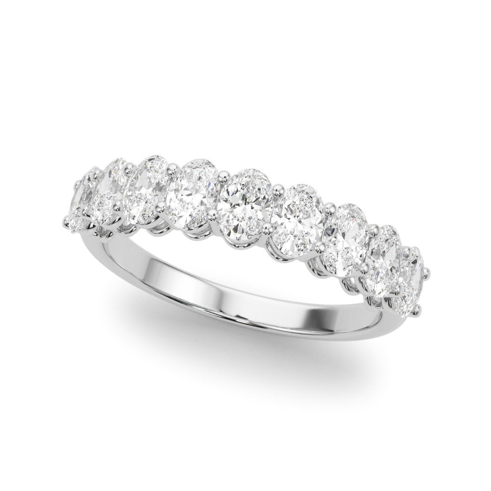 Nine Stone 2.0 ct. Oval Diamond Anniversary Ring-VIRABYANI