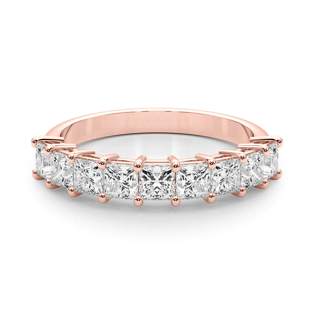 Nine Stone 2.0 ct. Princess Cut Diamond Anniversary Ring-VIRABYANI