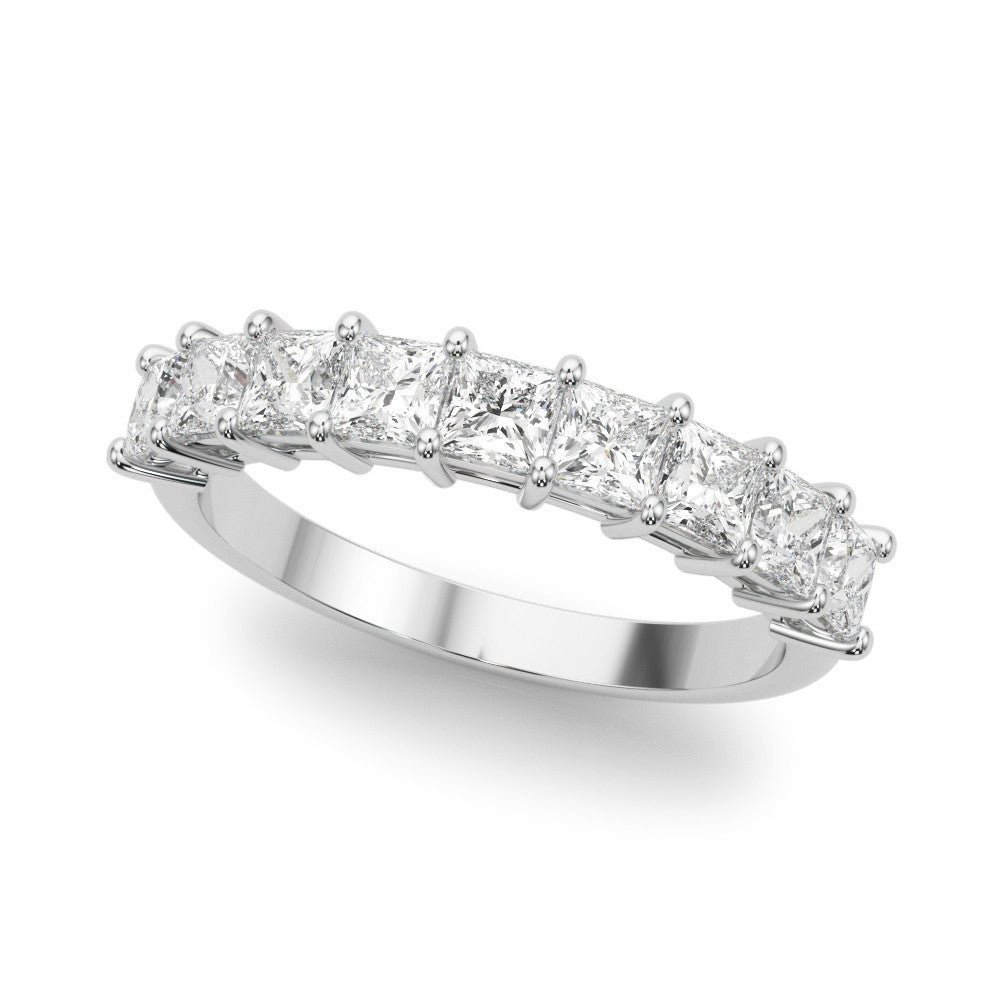 Nine Stone 2.0 ct. Princess Cut Diamond Anniversary Ring-VIRABYANI