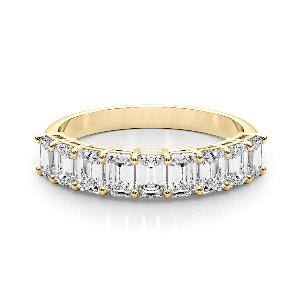 Nine Stone 2.0 ct. Emerald Cut Diamond Wedding Ring-VIRABYANI