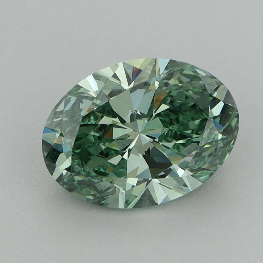 2.00 Carat Oval Cut Fancy Green