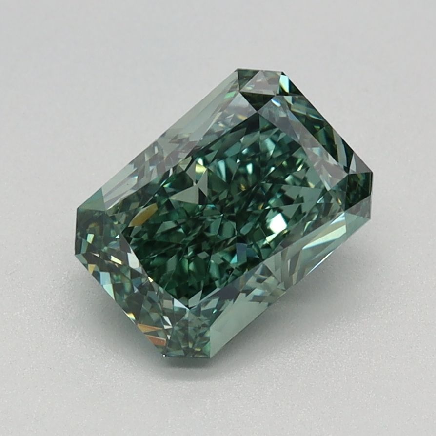 1.36 Carat Radiant Cut Fancy Green