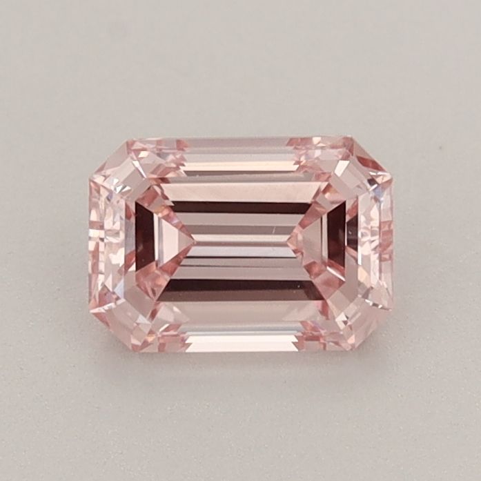 0.71 Carat Emerald Cut Fancy Pink