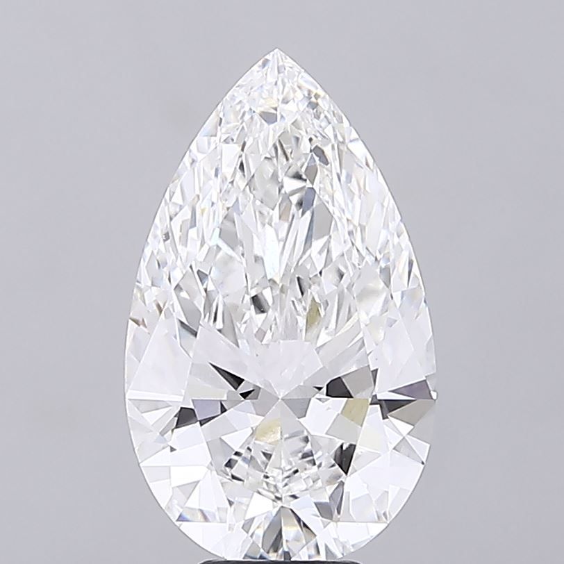 7.56 Carat F-VVS2 Pear Lab Diamond