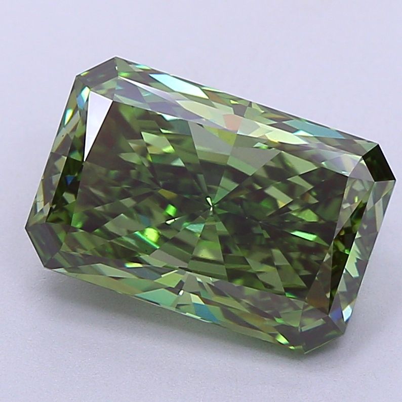 5.02 Carat Radiant Cut Fancy Green