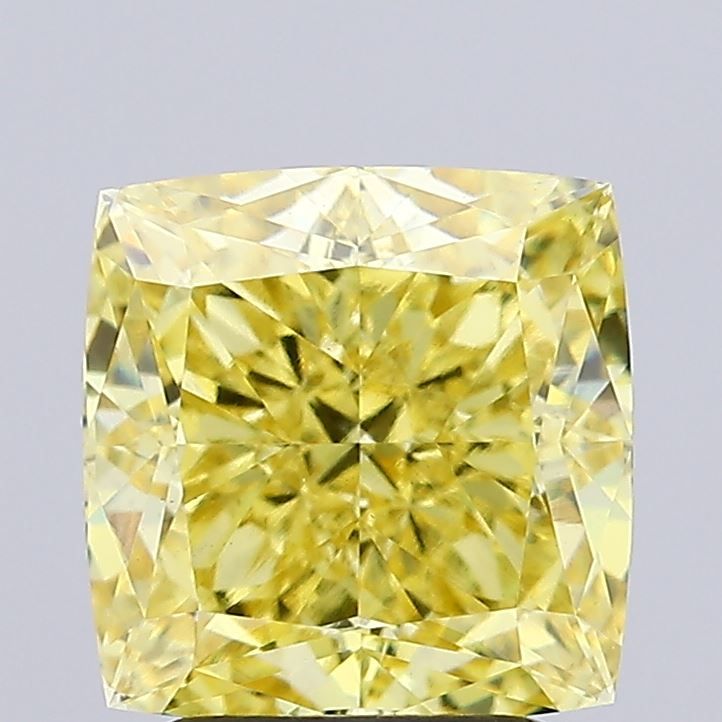3.35 Carat Yellow VVS2 Cushion Lab Diamond