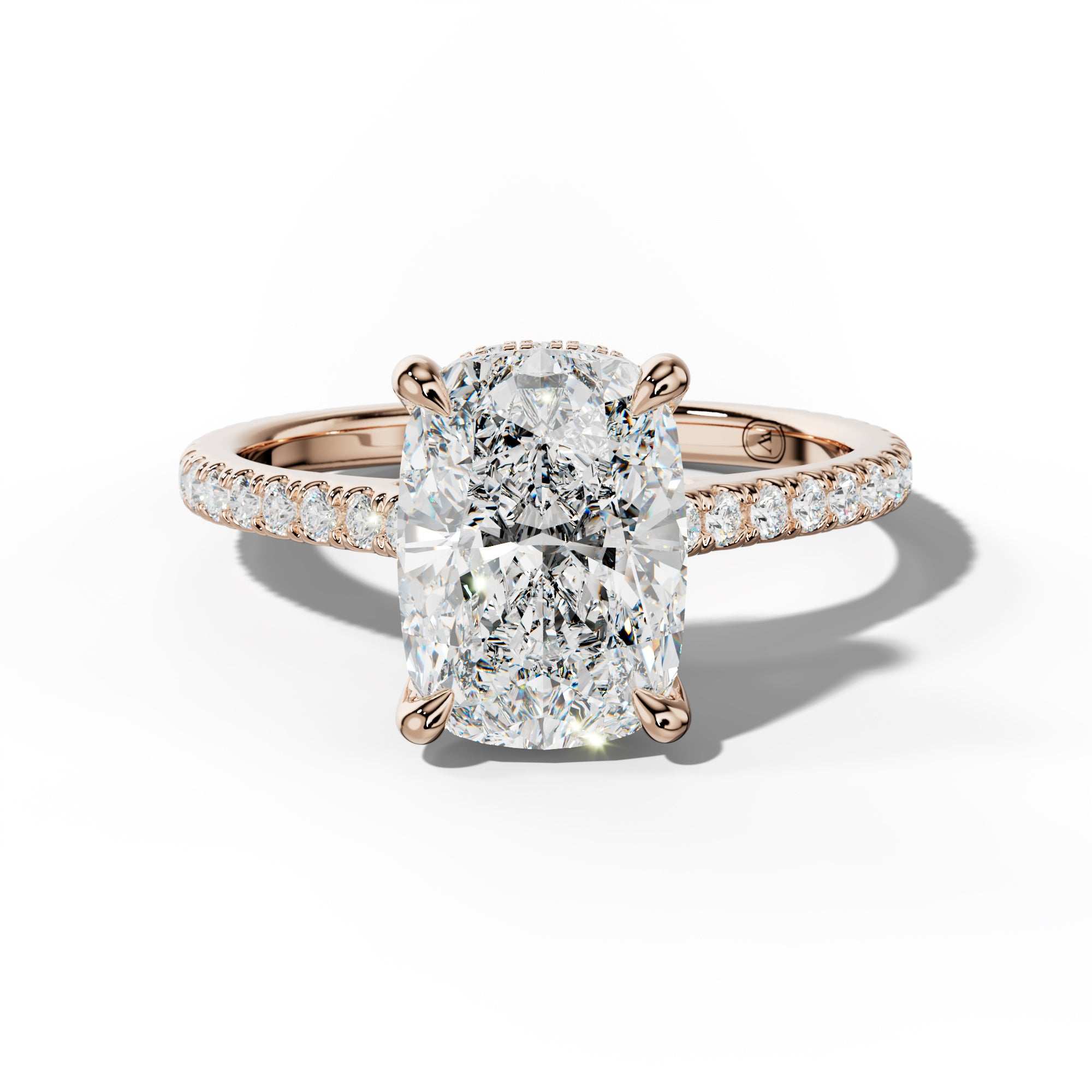 Aria Elongated Cushion Diamond Engagement Ring