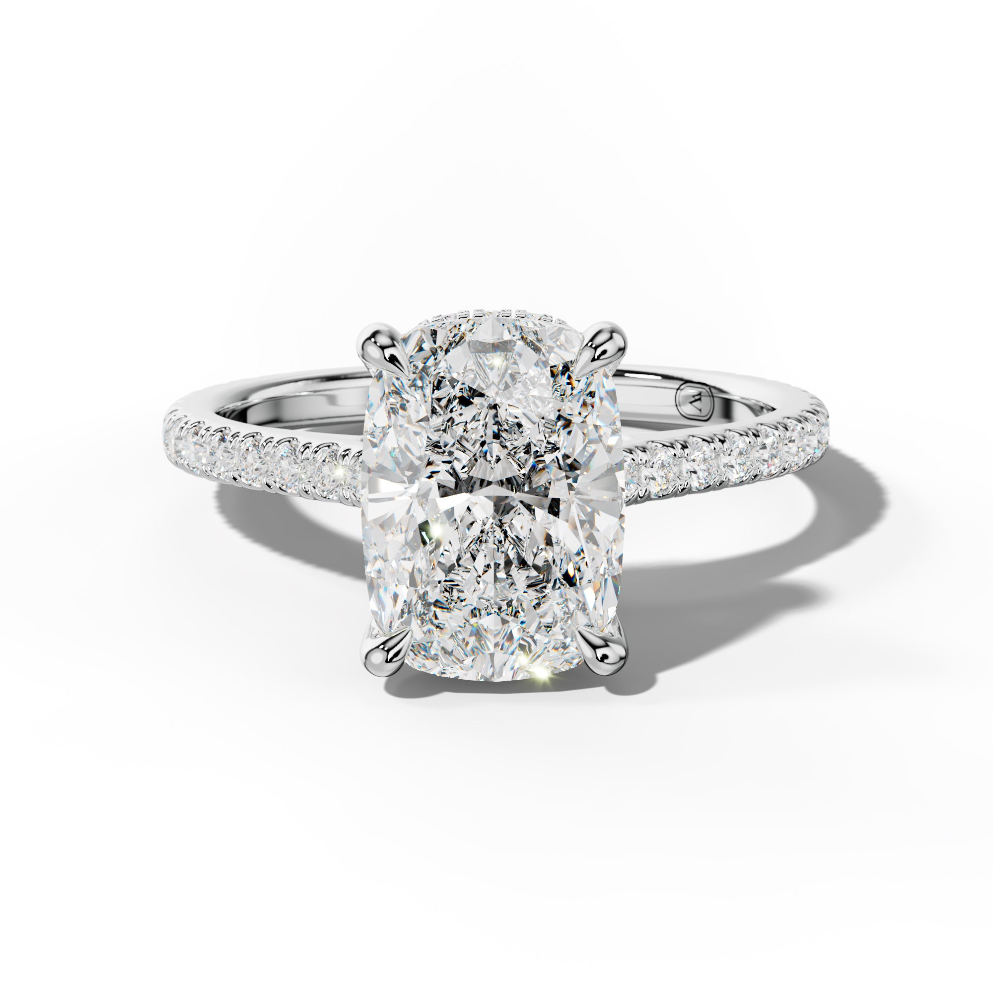 Aria Elongated Cushion Diamond Engagement Ring