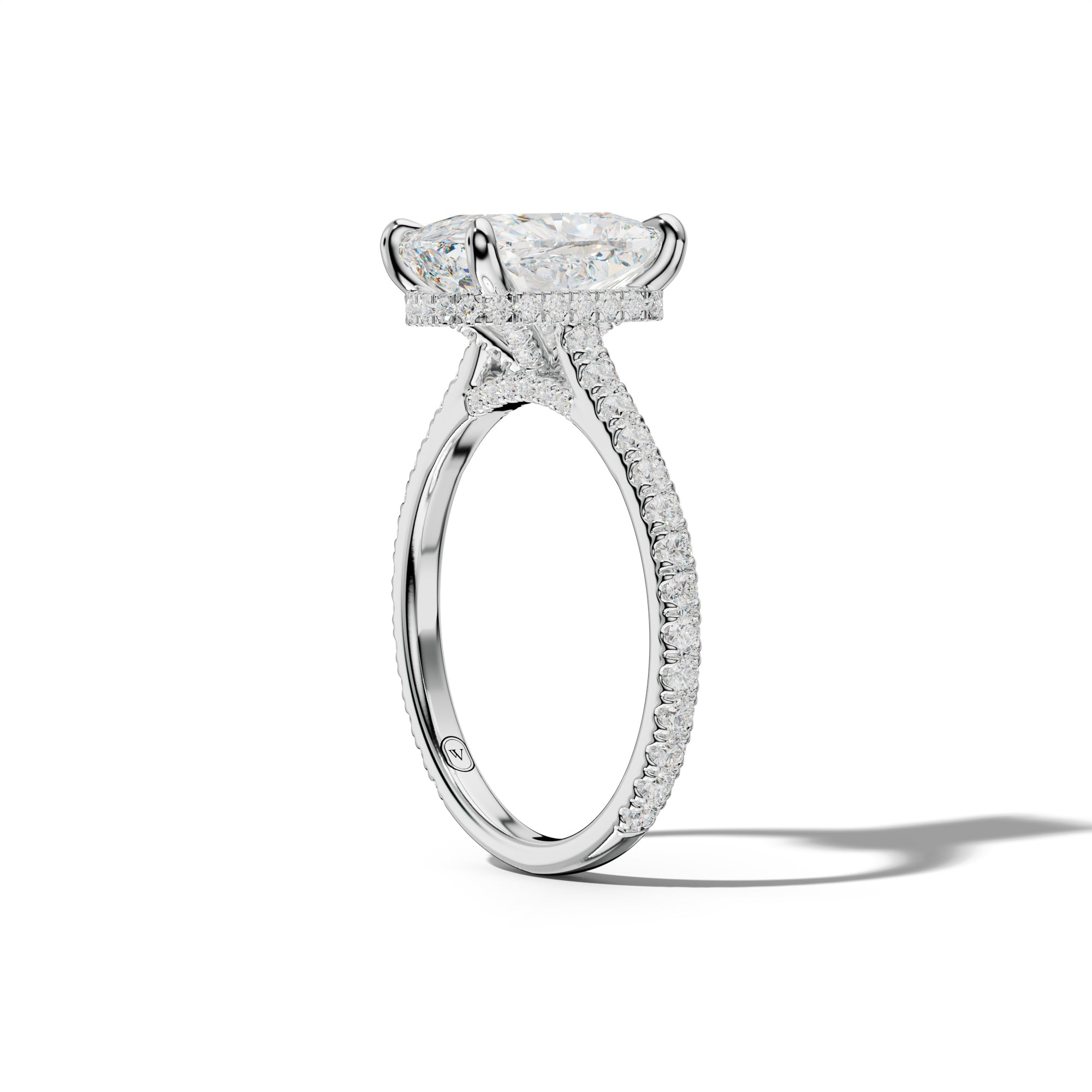 Aria Elongated Cushion Diamond Engagement Ring